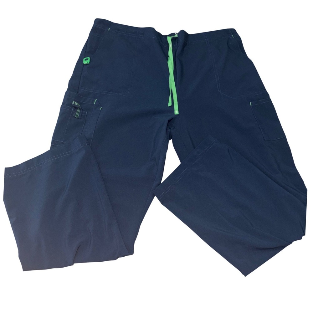 Carhartt Scrub Pants Mens 2XL Navy Blue Force Cross-Flex Cargo Utility Medical